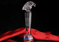 Conception spécialisée de tête d'Eagle de trophée de verre cristal pour l'employé d'affaires