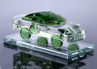 Bouteilles en verre décoratives en cristal de forme de voiture jaunes/vert/couleur bleue/blanche facultative