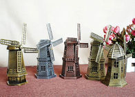 Reproduction néerlandaise en laiton de moulin à vent de DIY de métier de cadeaux de modèle de renommée mondiale miniature de bâtiment