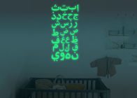 Le vinyle DIY matériel autoguident des métiers de décor, papier peint fluorescent des textes de l'arabe