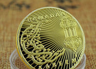 médaille militaire cuite au four d'émail augmentée par 3D, pièce d'or commémorative de culture arabe