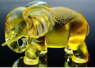 Statue à la maison d'intérieur 135*80*115mm de figurine d'éléphants de décoration de lustre ambrin