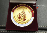 Trophée fait sur commande de forme ronde, pièce de monnaie augmentée d'insigne d'armée en métal de logo