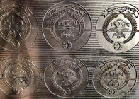 Trophée fait sur commande de forme ronde, pièce de monnaie augmentée d'insigne d'armée en métal de logo