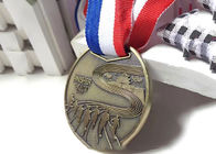 médailles faites sur commande de sports de diamètre de 60mm, finisseurs de marathon de 10km courant des médailles de récompense