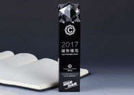 Le trophée noir de verre cristal, taille de 240mm a personnalisé les récompenses en verre