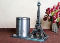 Modèle de renommée mondiale plaqué de bâtiment, pot de brosse de conception de Tour Eiffel de la France en métal