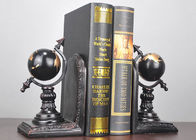 Métiers de décoration de résine plaqués par noir, support de livre de globe de pièce d'étude