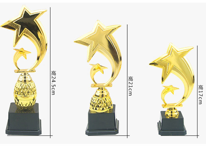 Tasse en plastique de trophée de logo fait sur commande avec des tailles de la conception trois d'étoile facultatives