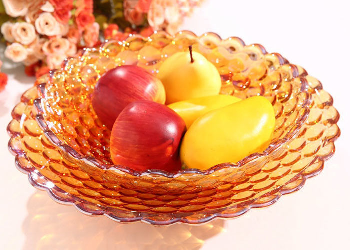 métiers à la maison de décorations de 370*70*120mm, plat de fruit pratique de verre soufflé de main