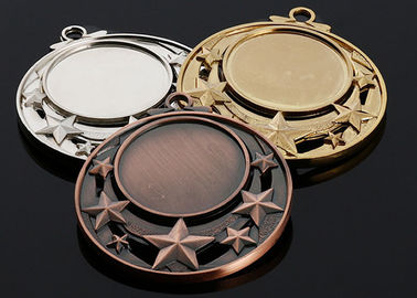 Couleur scolaire d'or/argent/bronze de médailles de récompense en métal antique facultative